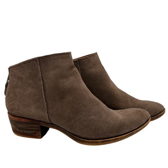 Lucky Brand Suede Leather Grey Bremma Booties Size 5 - Picture 1 of 10